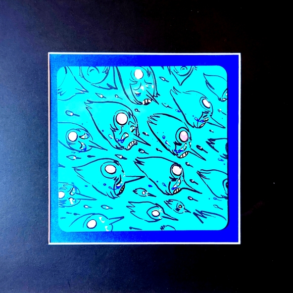 SU "Even Flow" Pearl Acrylic Paint Art - Raven M - Picture 1 of 2